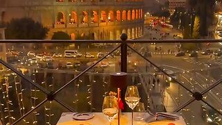 Dinner with a gorgeous view