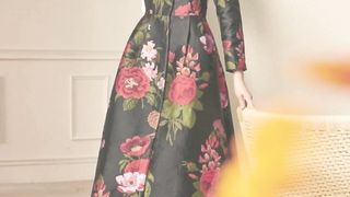 Spring Autumn Jacquard Coat Indie Folk Trench Covered Button Jackets Windbreaker Dobby Full Length