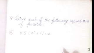 Question number 4 of exercise 1b of nsm 3 quadratic equation for o levels and matric level
