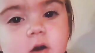 Cute baby pronouncing