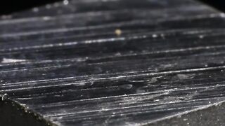 Heating and cooling aluminium close up