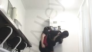 Dude Got Owned By A Girl In The Restroom At Their Job!