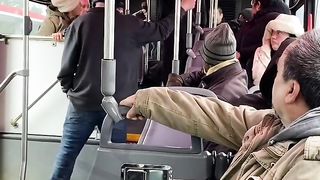 Dude Put Hands On A Grown Man After He Put His Hands On A Minor On The Bus!
