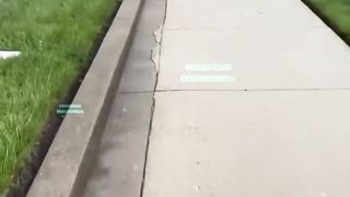 Drugged-Up Lady Knocked Out Cold, Snoozin' in the Pouring Rain
