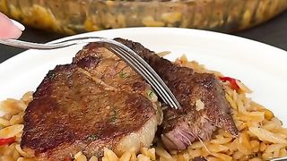Gerstennudel Auflauf mit Fleisch