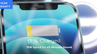 INIU Wireless Charger, 15W Fast Certified Wireless Charging Station with Sleep-Friendly Adaptive Light