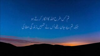 Tum kis tarah Allah ka Inkaar karte ho jab ke tum Bejaan the us ne tumhein zindagi ataa ki