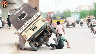 Tyre Puncture Prank - Funny Public Prank _ New talent 2021