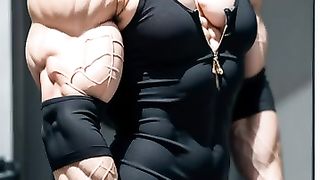 AI Art LookBook ｜ Muscle Girl ｜ Girl Flexing Biceps ｜ Female Biceps #fitness(2)