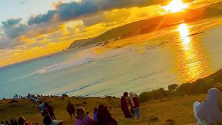 sunset view on the Indonesian island