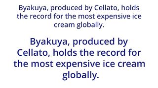 The most expensive ice cream in the world