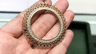 Real Gold Centenario Coin Bezels Pendant on sale