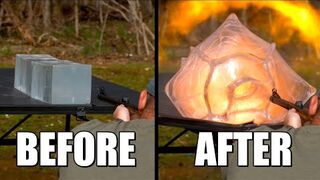 Elephant Rifle Annihilates Ballistic Gel at 82,000FPS - The Slow Mo Guys @KentuckyBallistics
