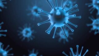 Virus Cells Under Microscope
