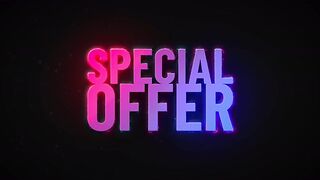 4k Sale Special Offer Burning Text Reveal