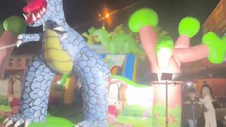 Playground at night