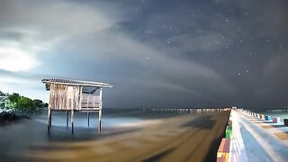 Old Wooden House In The Sea
