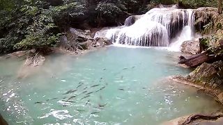 Erawan Waterfall, Erawan National Park In Kanchanaburi, Thailand