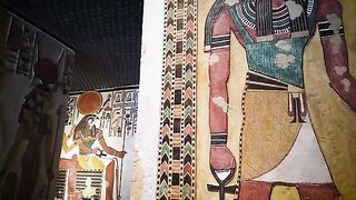 Egyptian Art In Walls Of Anubis And Horus