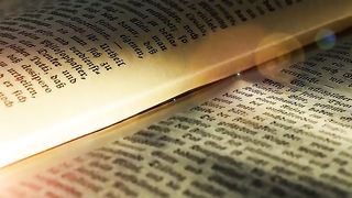 Close Up Of Old Book Animation