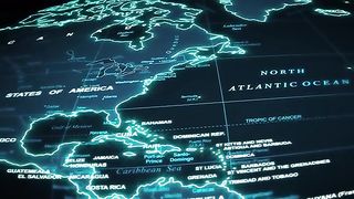 World Map Travel Technology Background