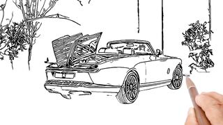 Car Sketch Painting #carmodel #viralvideo