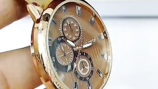 Positif leather Strap Gents Watch