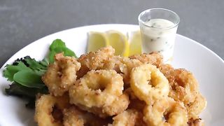 Calamari On A White Plate