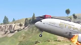 The airplane on the grass