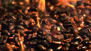 Burning Roasted Coffee Macro