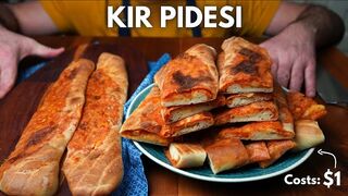 Easy and Cheap Turkish Street Food - Flatbread with Spicy Potatoes