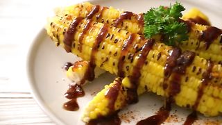 Grilled Corn With Sauce