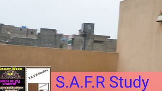 Enjoying rain in Karachi