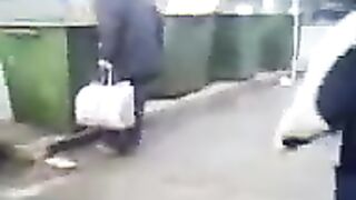 Two boys threw a homeless man in the trash