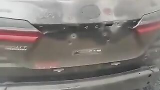 The fired car