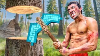 build a real house using ONLY minecraft tools???.....