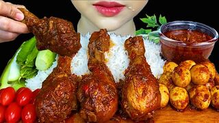 Spicy Food||Spicy Chicken legs Curry & Quail Eggs