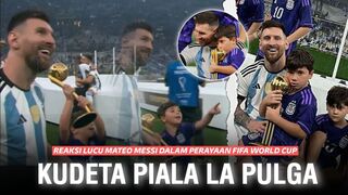 Reaksi Lucu Dan Gemes Mateo Messi Dalam Perayaan Gelar Piala Dunia