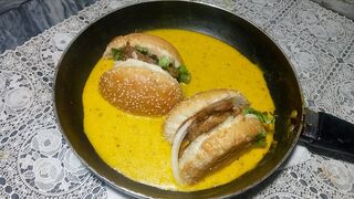 Chicken sizzling burger