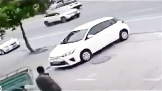 tire following poor dog