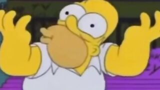 HOMER Simpsons scared himself