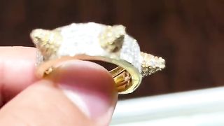 Natural Diamond & Real Gold Men's SPIKE Ring