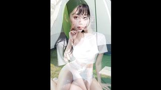 [ ai lookbook art ] Picnic and Girlfriend!! ： White T-shirt and Jean