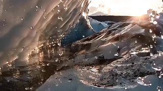 Looks like it’s clear and beautiful on this glacier stream