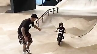 Charlotte worthington BMX Olympian inspired me - Toddler riding at Unit 23 skatepark