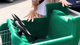 When Mom Makes You Ride In The Cart
