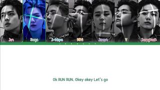 BTS Run BTS Lyrics (방탄소년단 달려라 방탄 가사) (Color Coded Lyrics)