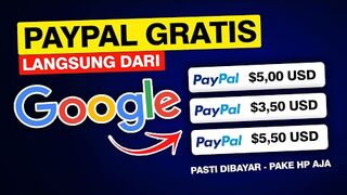 MAKE MONEY ONLINE : Paypal Gratis Langsung dari Google, Aplikasi Penghasil Uang 2024 Free Paypal, Dana, Google Gift Card.