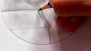 Simple pencil drawing scenery