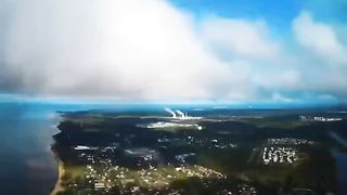 The cameras of the Lakhta Center captured the appearance of a rainbow